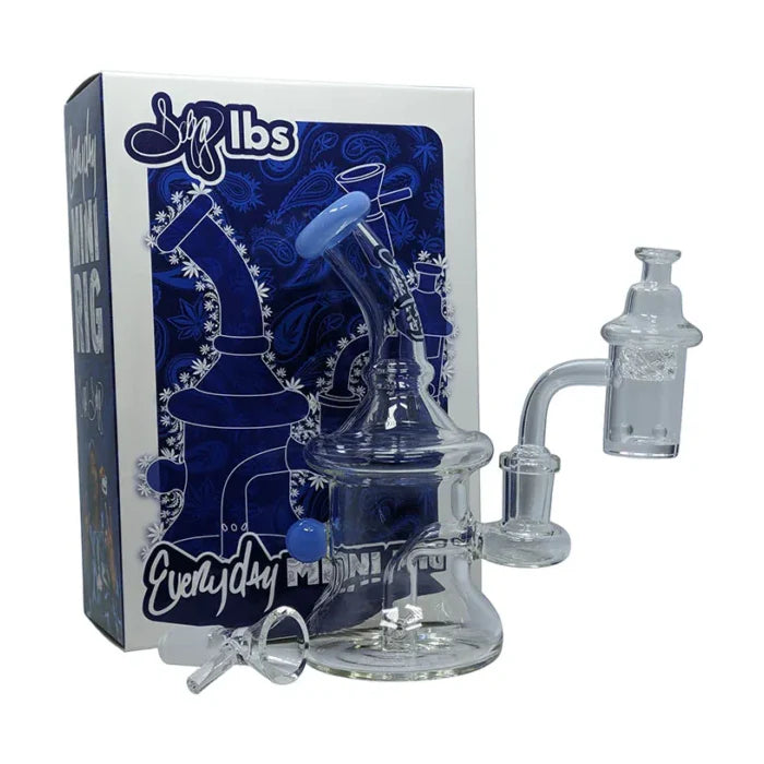 Dogg Lbs (Water Pipe) Everyday 6.5" Mini Rig Box Set with Banger & Carb Cap with packaging