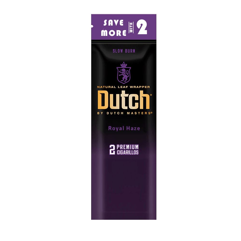 Dutch Premium Cigarillos 2-Pack (30ct Display Box) Royal Haze