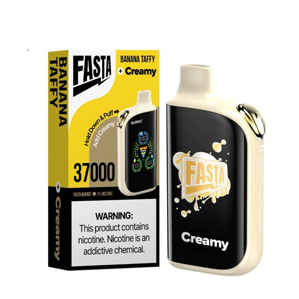 Fasta Burrst 37K Disposable banana taffy creamy with packaging
