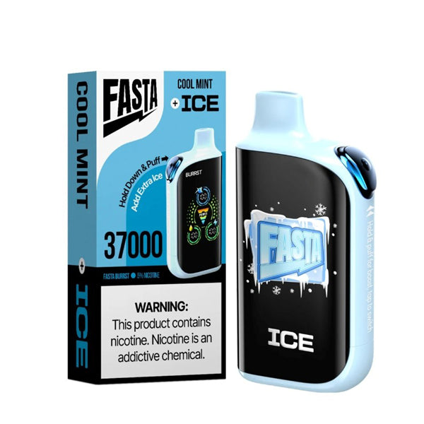 Fasta Burrst 37K Disposable cool mint ice with packaging