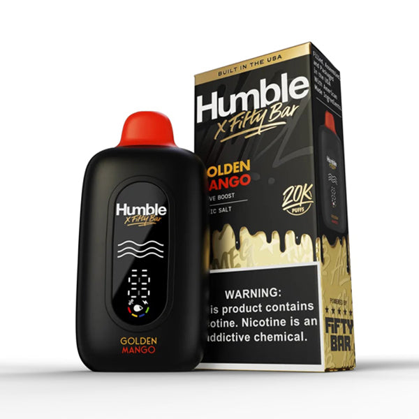 Fifty Bar Humble Edt. 20K Disposable golden mango with packaging