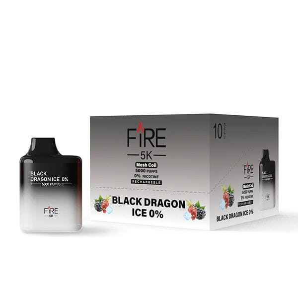 Fire Mega Disposable | 5000 Puffs | 12mL Black Dragon Ice with packaging