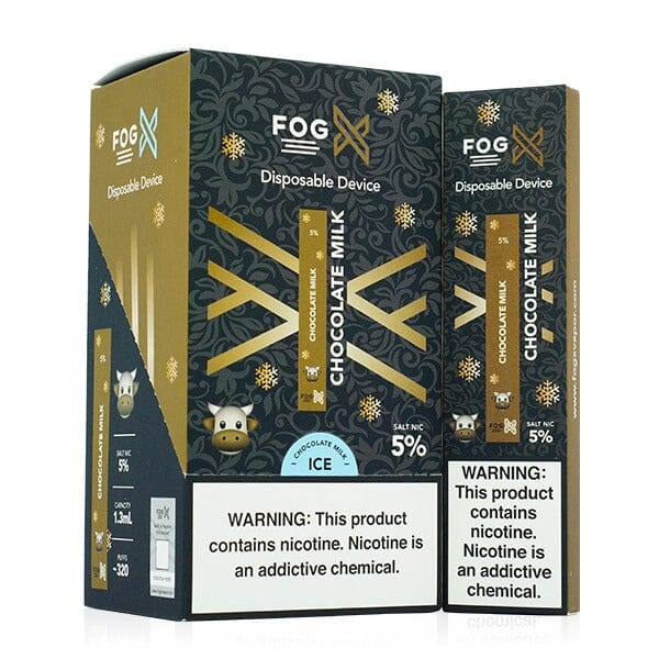 Fog X Disposable E-Cigs (Individual) chocolate milk with packaging