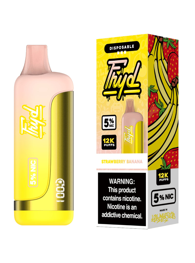 FRYD Disposable 12,0000 Puffs (17mL) 50mg Strawberry Banana with Packaging