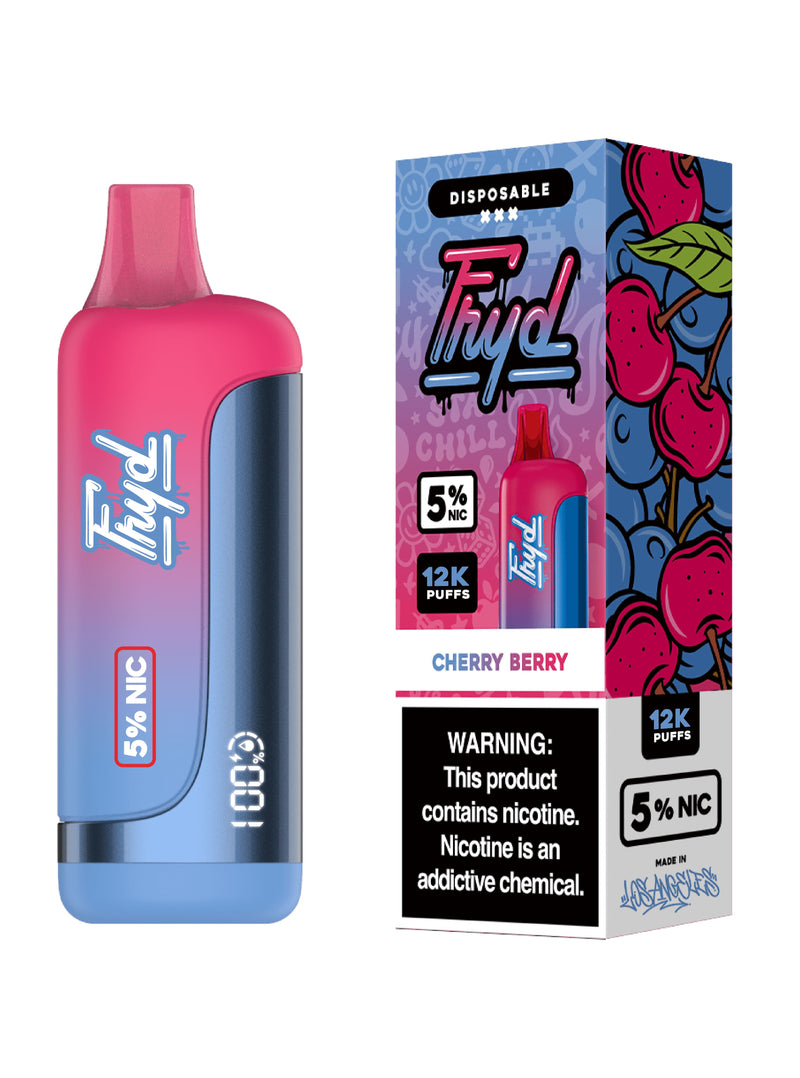 FRYD Disposable 12,0000 Puffs (17mL) 50mg Cherry Berry with Packaging