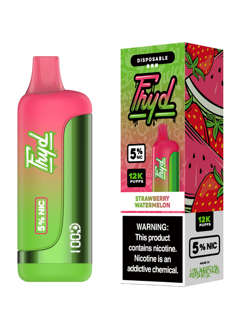 FRYD Disposable 12,0000 Puffs (17mL) 50mg Strawberry Watermelon with Packaging
