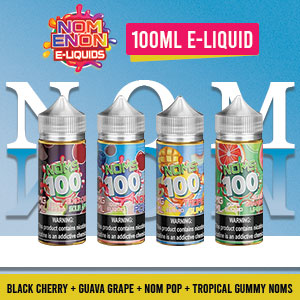 Black Cherry + Guava Grape + Nom Pop + Tropical Gummy Noms 100