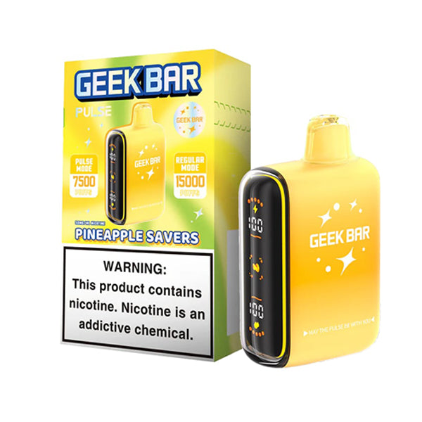 Geek Bar Pulse Disposable savers edition with packaging pineapple savers