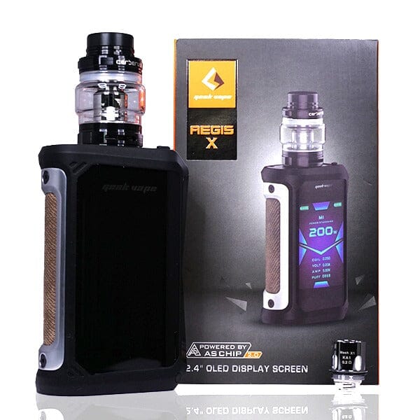 GeekVape Aegis X 200W Kit Classic Silver with packaging