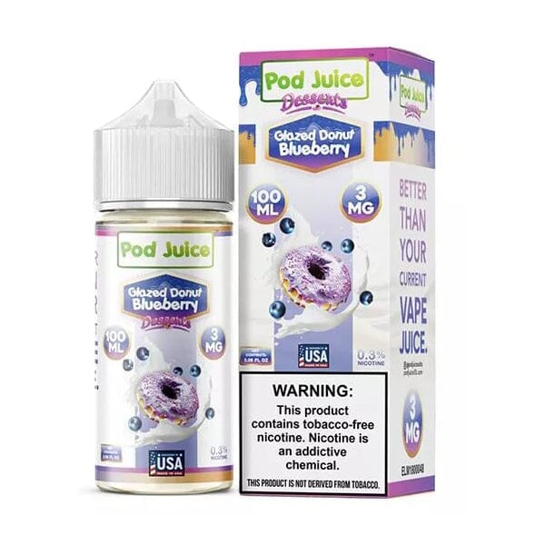 Glazed Donut Blueberry | Pod Juice | 100mL with packaging