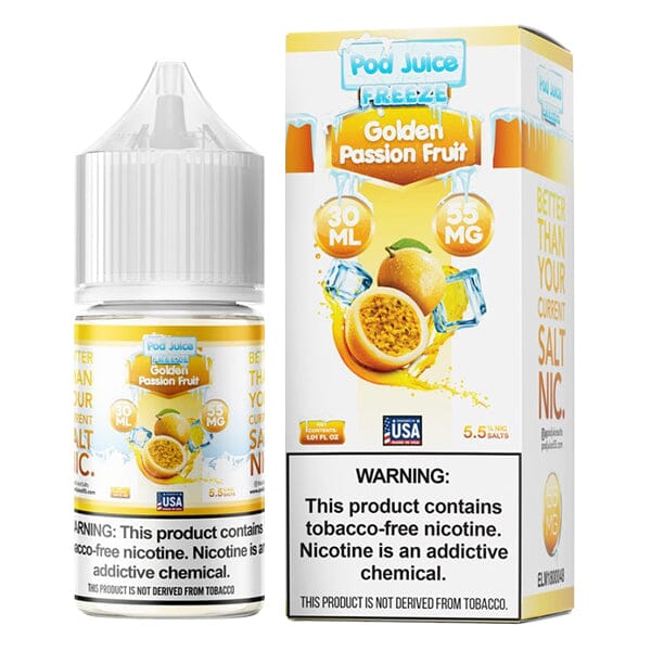 Golden Passionfruit Freeze | Pod Juice Salt TFN Series E-Liquid | 30mL with packaging