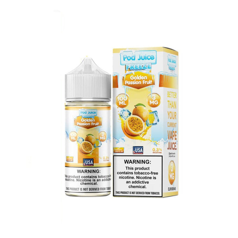 Golden Passionfruit Freeze by Pod Juice TFN Series 100mL  with Packaging