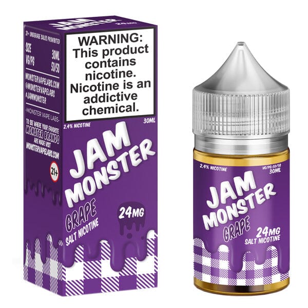 Grape By Jam Monster Salts E-Liquid with packaging