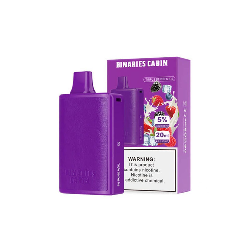 HorizonTech Binaries Cabin Disposable 10,000 puffs 20mL 50mg Triple Berries Ice with Packaging