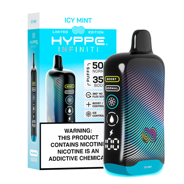 Hyppe Infiniti 50K Disposable icy mint with packaging