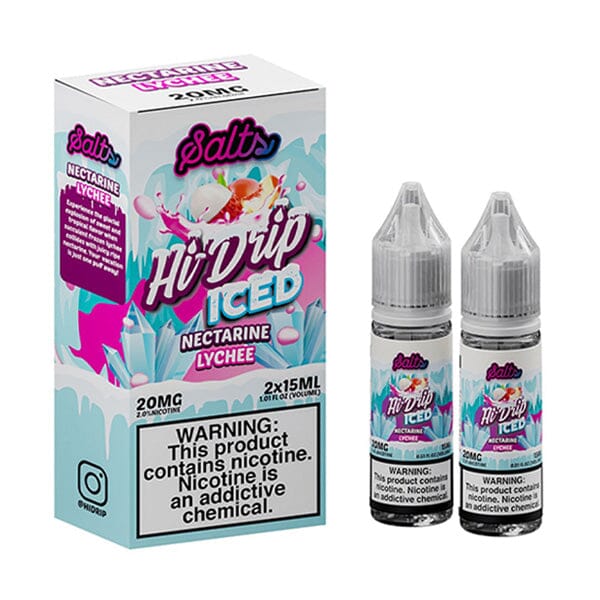 Iced Nectarine Lychee by Hi-Drip Salts 30ml with packaging