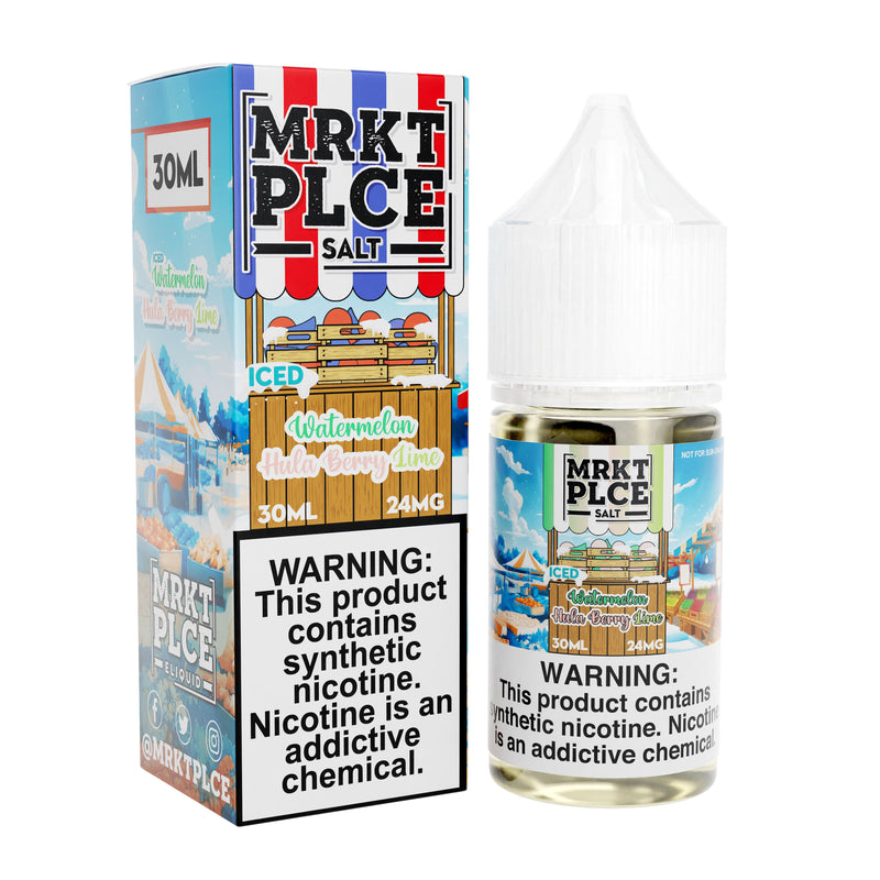 Iced Watermelon Hulaberry Lime by MRKT PLCE SALT 30ml with packaging