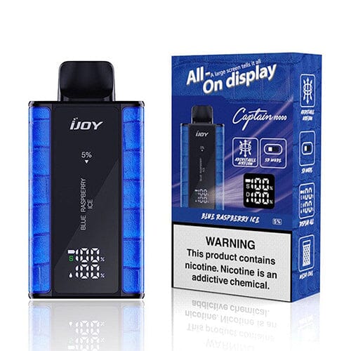IJoy Bar Captain 10000 Disposable 10000 Puffs 18mL blue raspberry ice with packaging