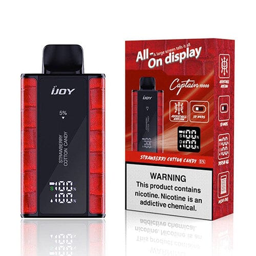 IJoy Bar Captain 10000 Disposable 10000 Puffs 18mL strawberry cotton candy with packaging