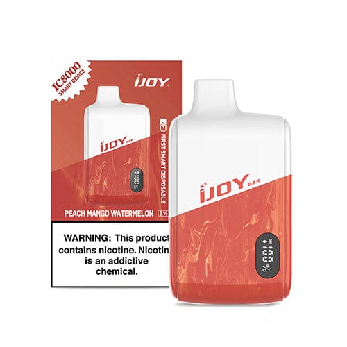 IJoy Bar IC8000 Disposable | 8000 Puffs 18mL peach mango watermelon with packaging