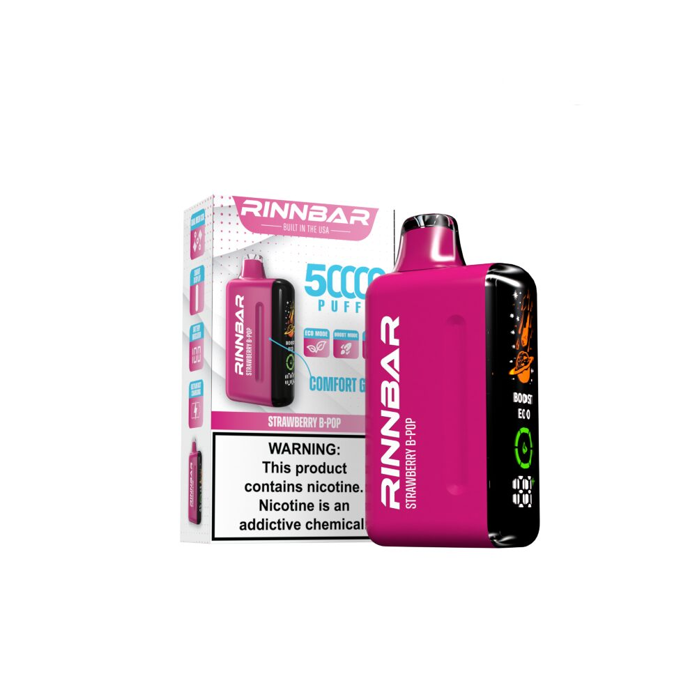 Rinn Bar 50K Disposable - Strawberry B Pop with Packaging