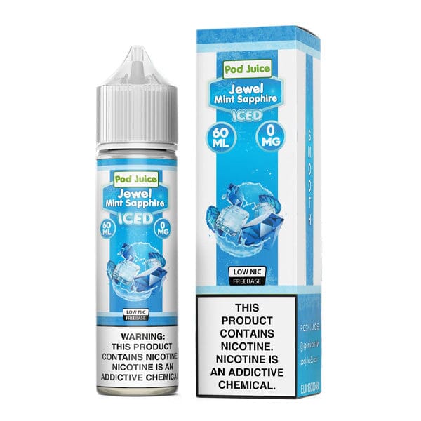 Jewel Mint Sapphire Iced by Pod Juice E-Liquid 60ml with packaging