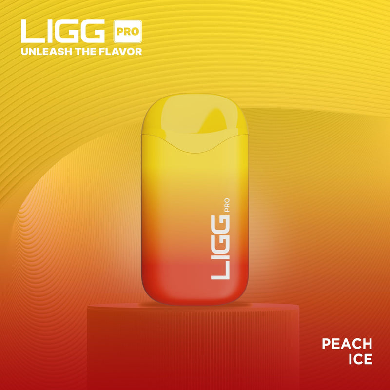 Ligg Pro Disposable 5500 Puffs 14mL 50mg Peach Ice
