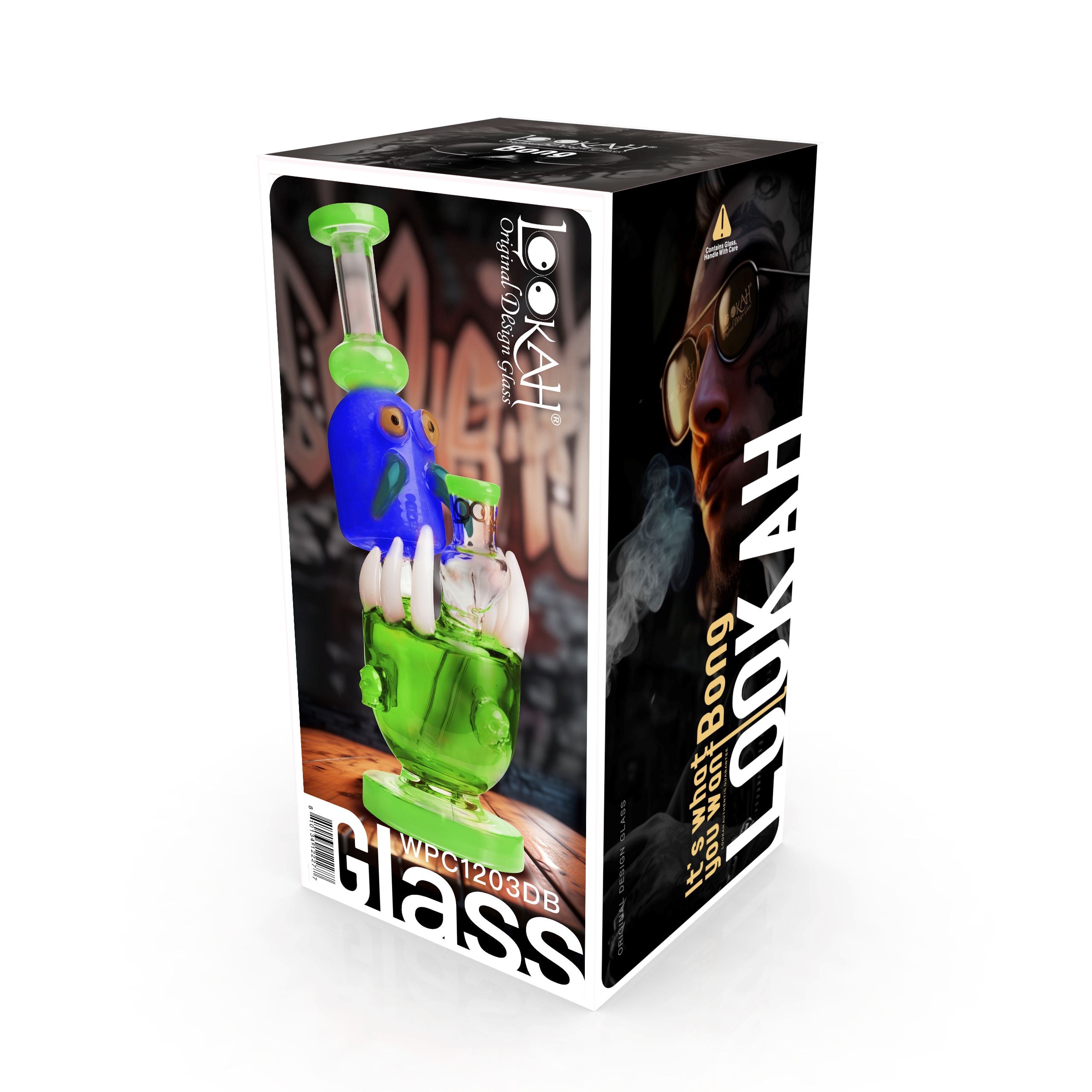 Lookah 9.6″ Cute Critter Octopus Dab Rig (WPC1203) - Dark blue with packaging