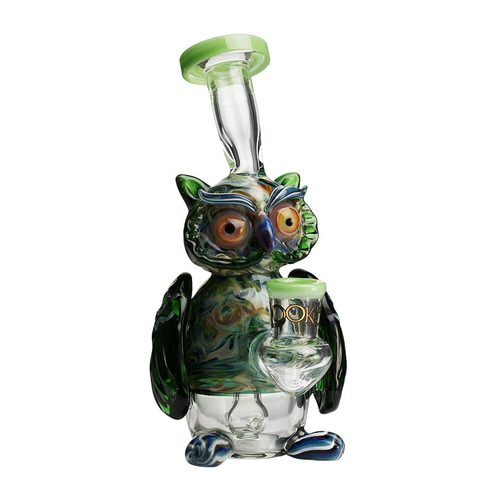 Lookah 7” Mini Cute Owl Dab Rig (WPC1217) Green 