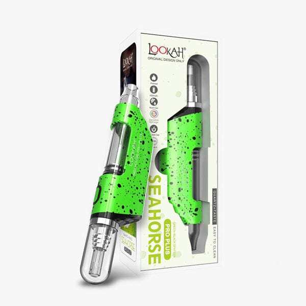 Lookah Seahorse Pro Plus Nectar Collector Wax Vaporizer (650mAh) green black with packaging