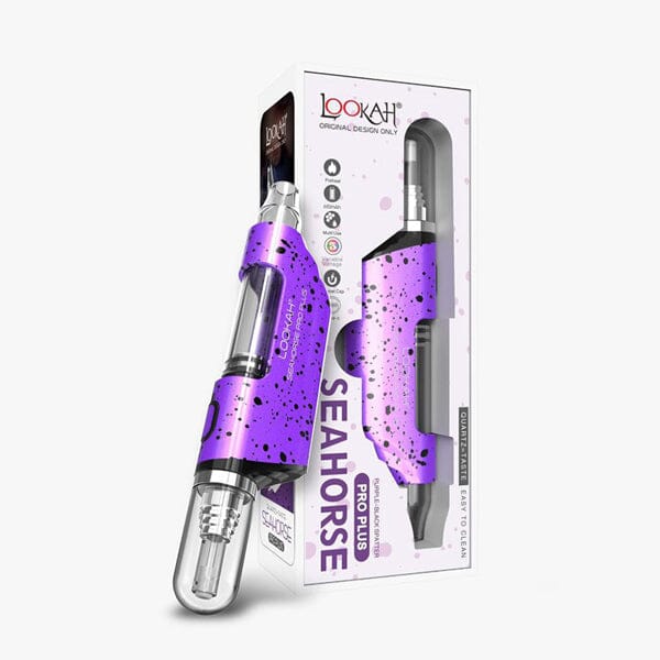 Lookah Seahorse Pro Plus Nectar Collector Wax Vaporizer (650mAh) purple black with packaging