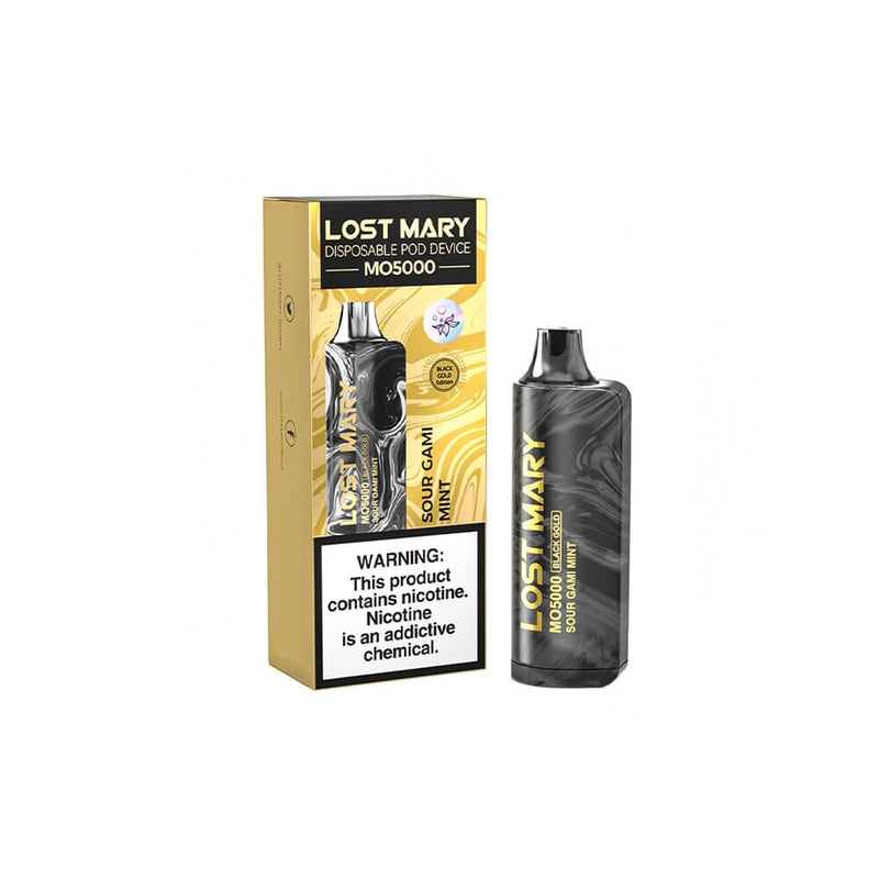 Lost Mary By Elf Bar MO5000 Disposable | 5000 Puff | 10mL | 4%-5% - Sour Gami Mint (Black Edition)