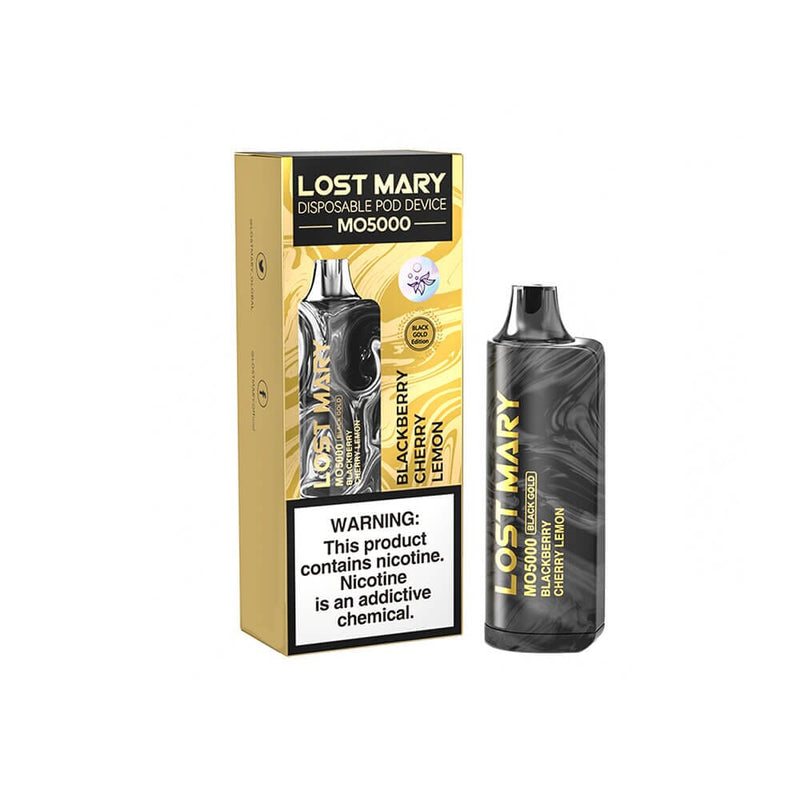 Lost Mary By Elf Bar MO5000 Disposable | 5000 Puff | 10mL | 4%-5% - Blackberry Cherry Lemon (Black Edition)