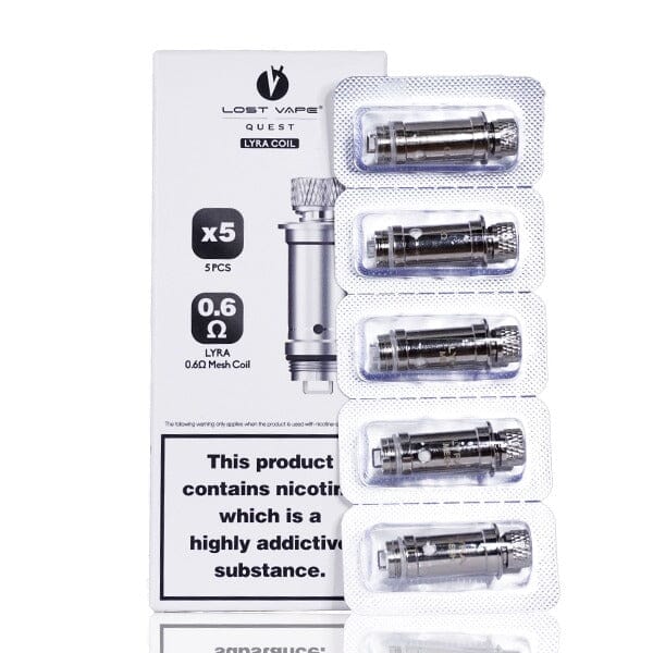 Lost Vape Lyra Replacement Coils (Pack of 5) 0.6 ohm with packaging