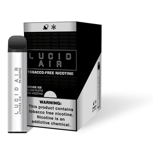 Lucid Air Disposable 5000 Puffs 16.7mL - Lychee Ice with packaging