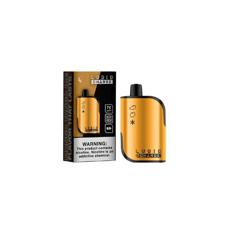Lucid Charge Disposable | 7000 Puffs | 14mL | 50mg Mango Tango Ice with Packaging
