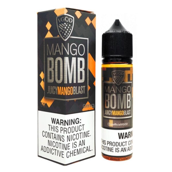 Mango Bomb By VGOD eLiquid with packaging