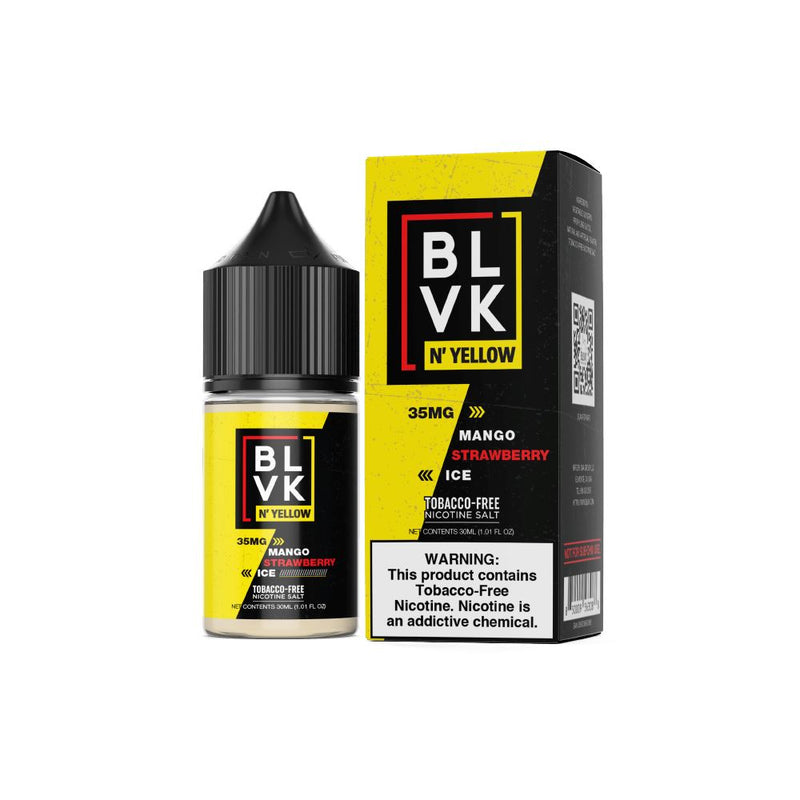 Mango Strawberry Ice by BLVK N' Yellow Salt 30ml with packaging
