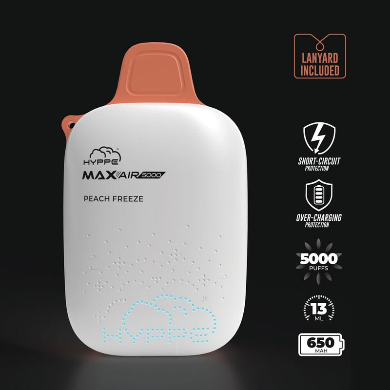 Max Air Disposable | 5000 Puffs | 13mL | 50mg Peach Freeze