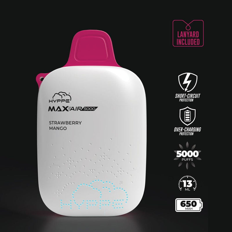 Max Air Disposable | 5000 Puffs | 13mL | 50mg Strawberry Mango