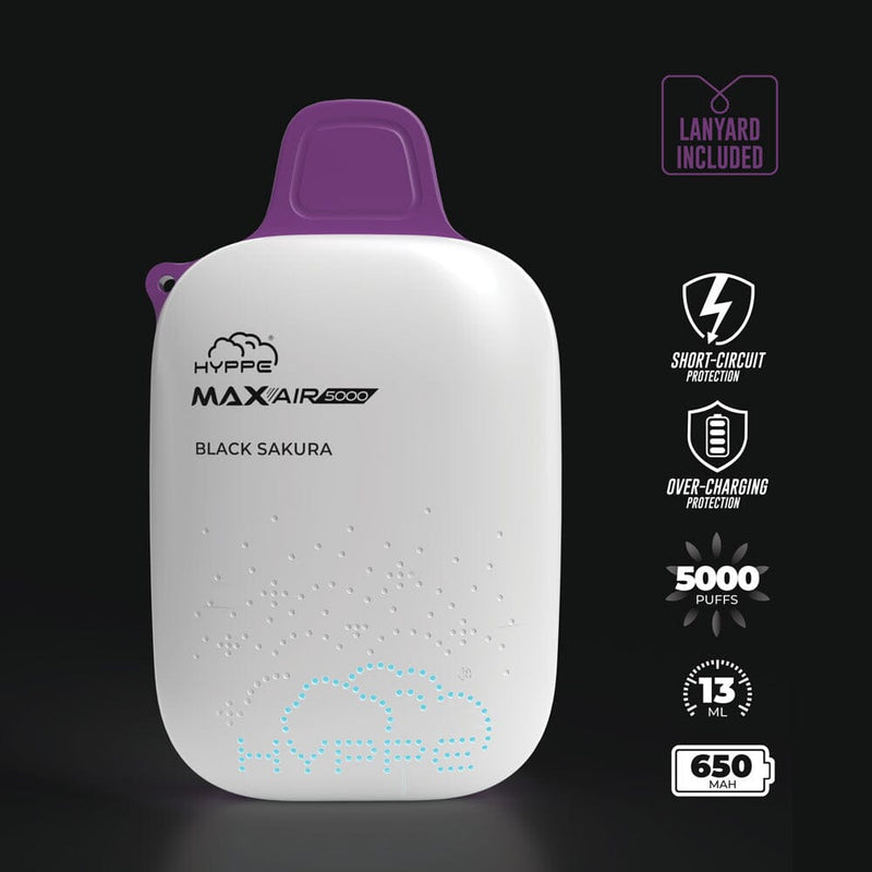 Max Air Disposable | 5000 Puffs | 13mL | 50mg Black Sakura