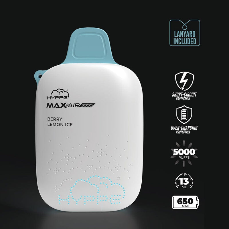 Max Air Disposable | 5000 Puffs | 13mL | 50mg Blueberry Lemon Ice