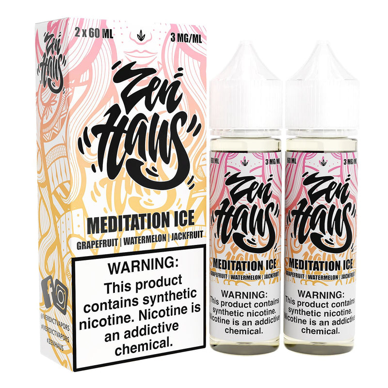 Meditation ICE by ZEN HAUS E-Liquid 2X 60ml with packaging