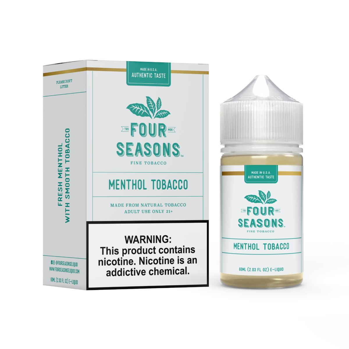 Menthol Tobacco by Four Seasons 60mL with Packaging