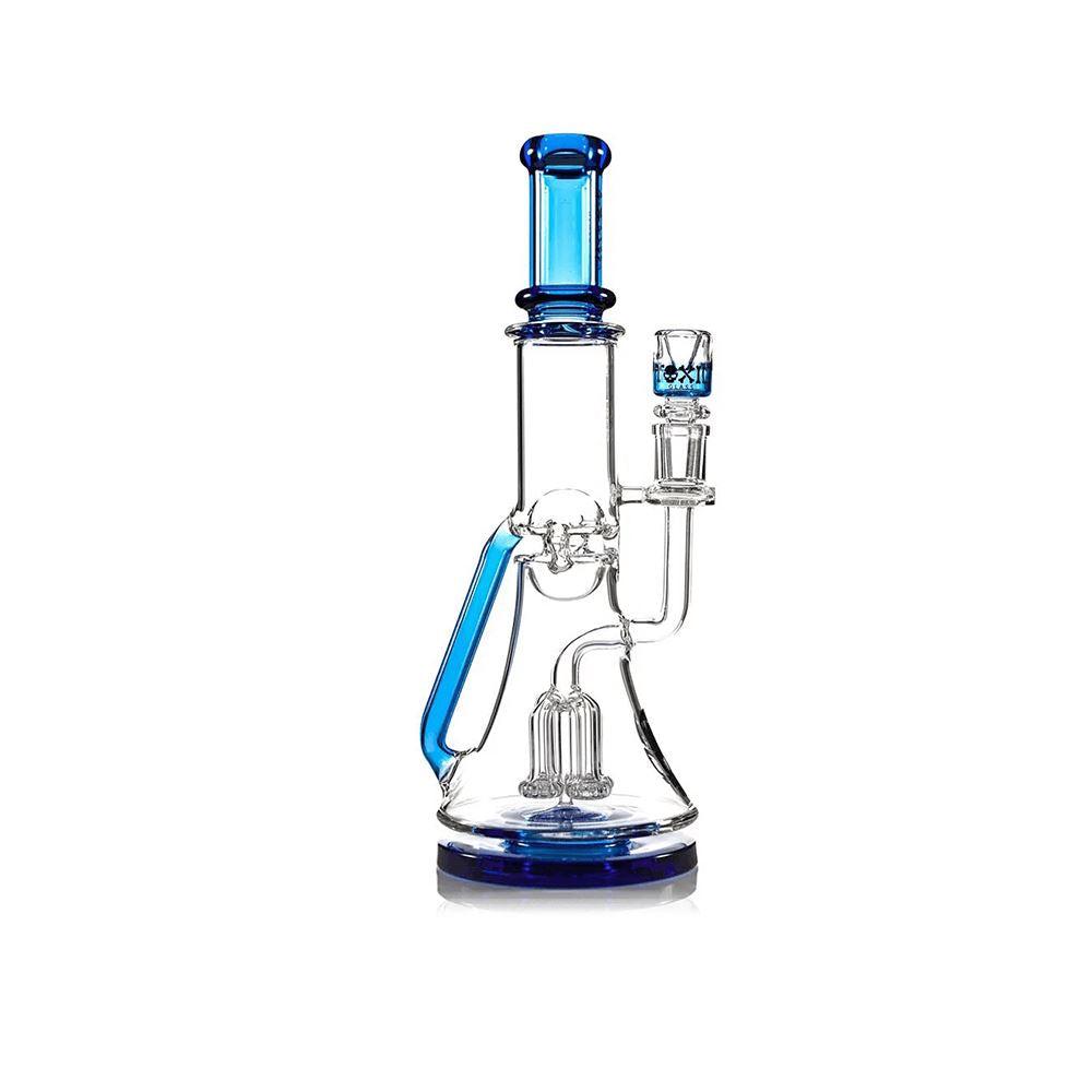 MKGlass TX40 Toxic Squid Perc Recycler Beaker Water Pipe - Blue