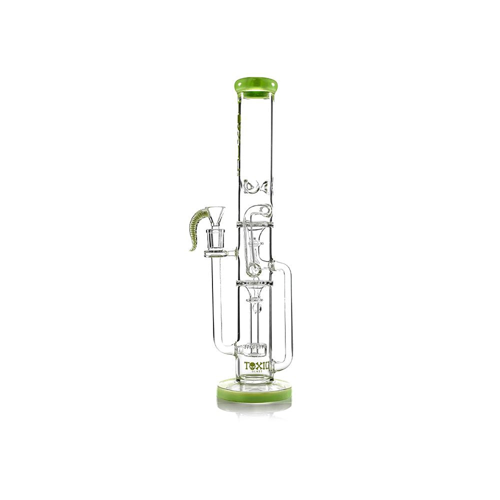 MKGlass TX44 Toxic Straight Shooter 16″ Water Pipe -  Lime Green