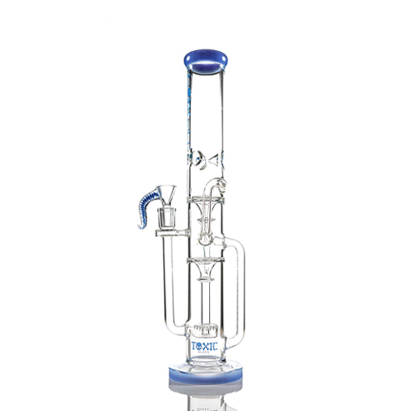 MKGlass TX44 Toxic Straight Shooter 16″ Water Pipe blue