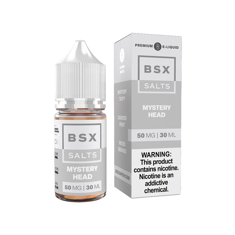Mystery Head | Glas BSX Salts | 30mL 50mg bottle with packaging