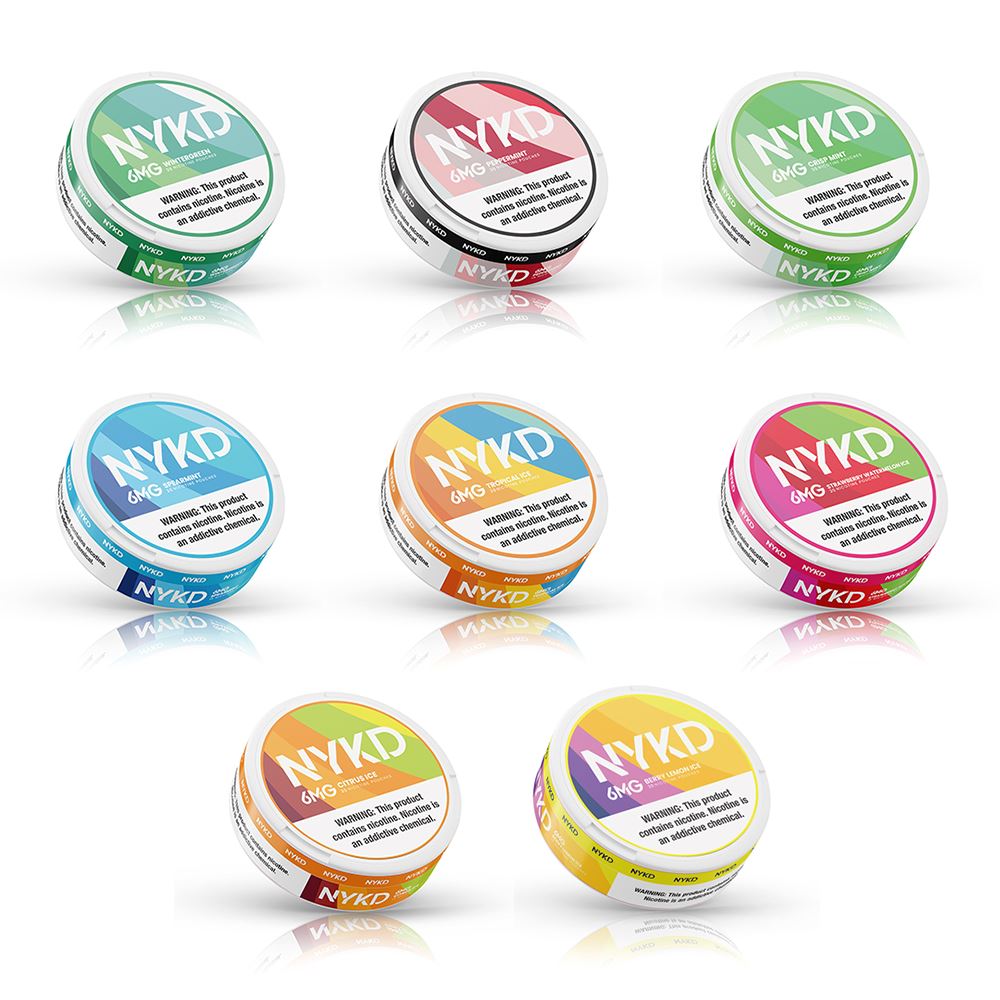 NYKD Nicotine Pouches (20ct Can)(5-Can Pack) Group Photo