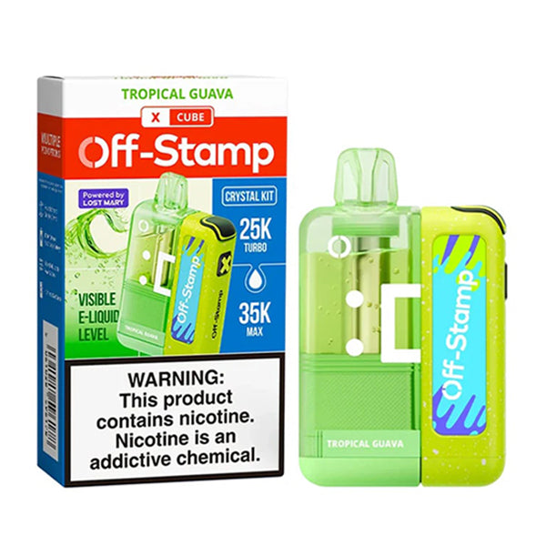 Off Stamp X Cube 35K Disposable Kit (Crystal Dispo + Power Dock) tropical guava with packaging